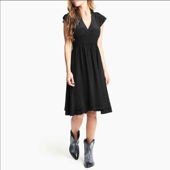 Frye Natalie Ruffle Prairie Midi Silk Dress NEW - Picture 2 of 14